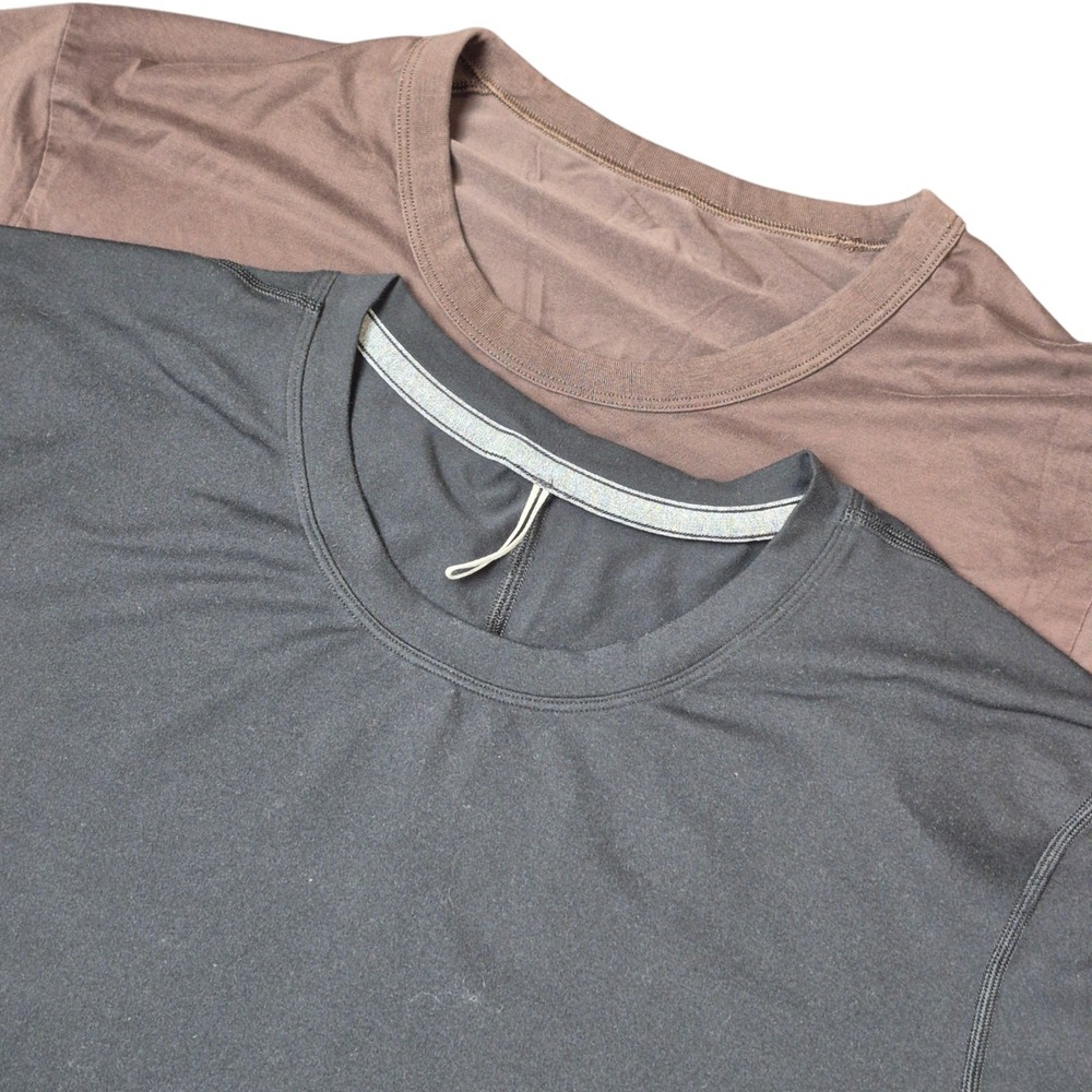 Lululemon Men's Large Lot 2 Athletic Shirts Gym Training Running T Shirt Bundle